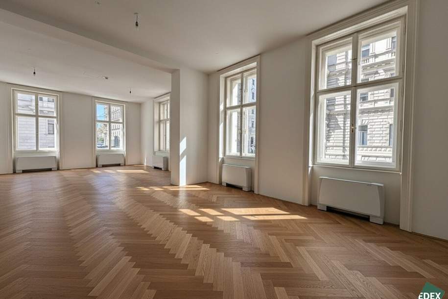 Erstbezug nach Sanierung – Repräsentatives Altbau-Büro nahe Rathaus mit Terrasse, Gewerbeobjekt-miete, 19.732,26,€, 1010 Wien 1., Innere Stadt