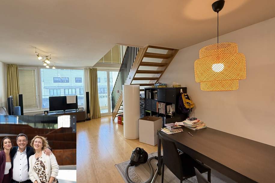 Tokiostraße / Kirschblütenpark: VIS / Japanische Schule: Möblierte 4 Zimmer-Maisonetten-Wohnung mit einer Loggia und Terrasse + optionaler Garagenstellplatz!, Wohnung-miete, 2.390,00,€, 1220 Wien 22., Donaustadt