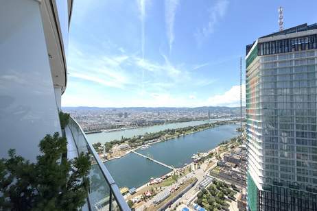 DANUBE FLATS | 42. Stockwerk mit atemberaubendem Fernblick | Exklusives Wohnen im höchsten Wohnturm Wiens!, Wohnung-miete, 2.750,00,€, 1220 Wien 22., Donaustadt
