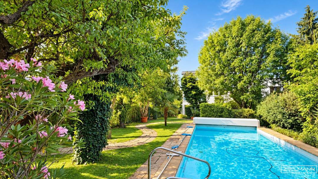 Hier hat Familienglück Platz! 3 durchdachte Wohnebenen, Traumgarten, Pool &amp; Poolhaus | ZELLMANN IMMOBILIEN