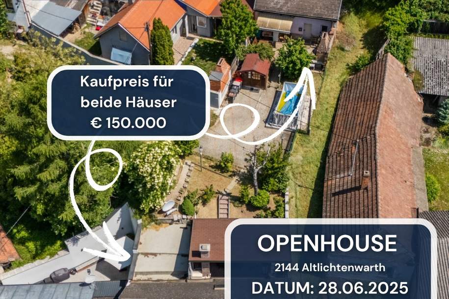 OPEN HOUSE am 28.06.2025 -bitte um telefonische Anmeldung Doppelte Freiheit mit Ausbaupotenzial, Haus-kauf, 150.000,€, 2144 Mistelbach