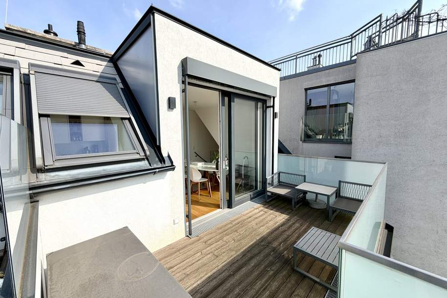 Sonne, Stille und Weitblick – außergewöhnliche Dachgeschosswohnung im Herzen von Margareten., Wohnung-kauf, 845.000,€, 1050 Wien 5., Margareten