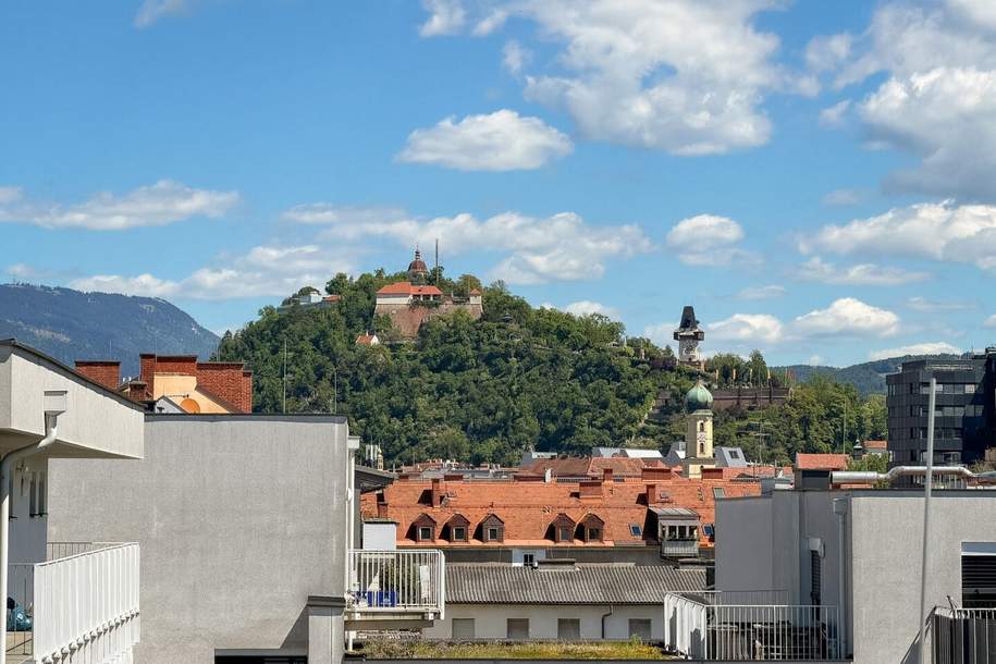 Klimatisierte Penthouse-Wohnung mit Schlossbergblick und großer Terrasse, Wohnung-miete, 945,41,€, 8020 Graz(Stadt)