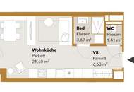 ASG IV-Qualitatives Wohnen in urbaner Lage: hochwertiger 1-Zimmer ERSTBEZUG mit Balkon! Tischler-Einbaumöbel! +Provisionsfrei+