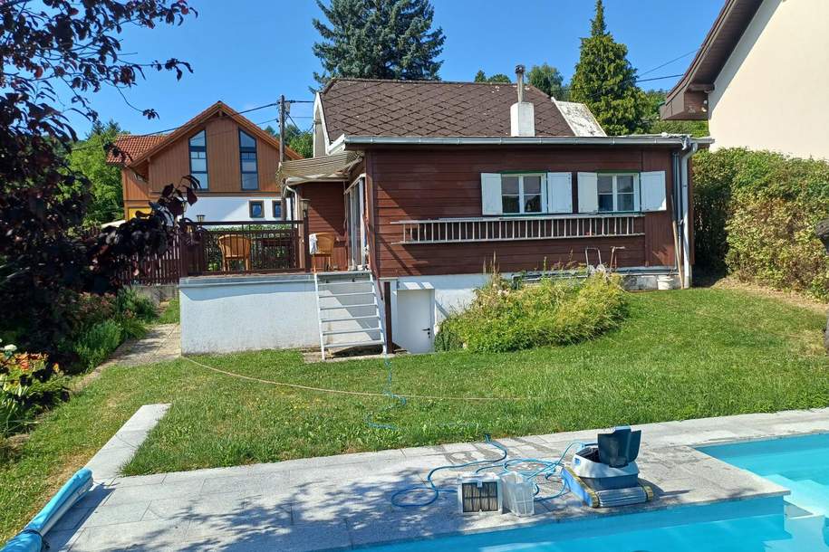 Tolles Baugrundstück mit Fernblick und Sommerhaus, Haus-kauf, 450.000,€, 3003 Sankt Pölten(Land)