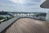 Großzügige 4 Zimmer Wohnung mit über 100 m² Balkon und Blick auf die Donau!