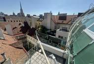 Exclusive Vienna duplex with sun-filled glass front, outdoor areas &amp; St. Stephen’s Cathedral View