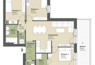 familienfreundliche 4 Zimmer mit idealer Raumaufteilung