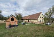 Älteres Bauerngehöft mit 2,6 Hektar umliegenden Wiesen und Waldgrund - Verdoppelung möglich - alter Rohbaukeller vorhanden