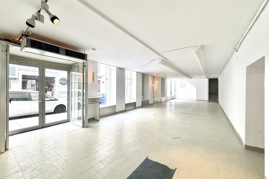 GESCHÄFTLOKAL/BÜRO in der WESTBAHNSTRASSE im Schottenfelder Hof! Direkter Zugang von der Straße und große Fensterflächen!, Gewerbeobjekt-miete, 4.297,22,€, 1070 Wien 7., Neubau