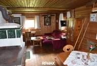 Gemütliche Berghütte mit Nebengebäude am Sonnberg bei Eisentratten mit m² 16.516 arrondierter landwirtschaftlicher Fläche, 3 Zimmer, urige kleine Terrasse, 4 Stellplätze, 290.000 €
