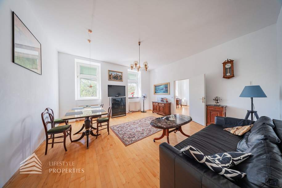 Lichtdurchflutete 3-Zimmer-Altbauwohnung am Donaukanal, Nähe Augarten, Wohnung-kauf, 480.000,€, 1200 Wien 20., Brigittenau
