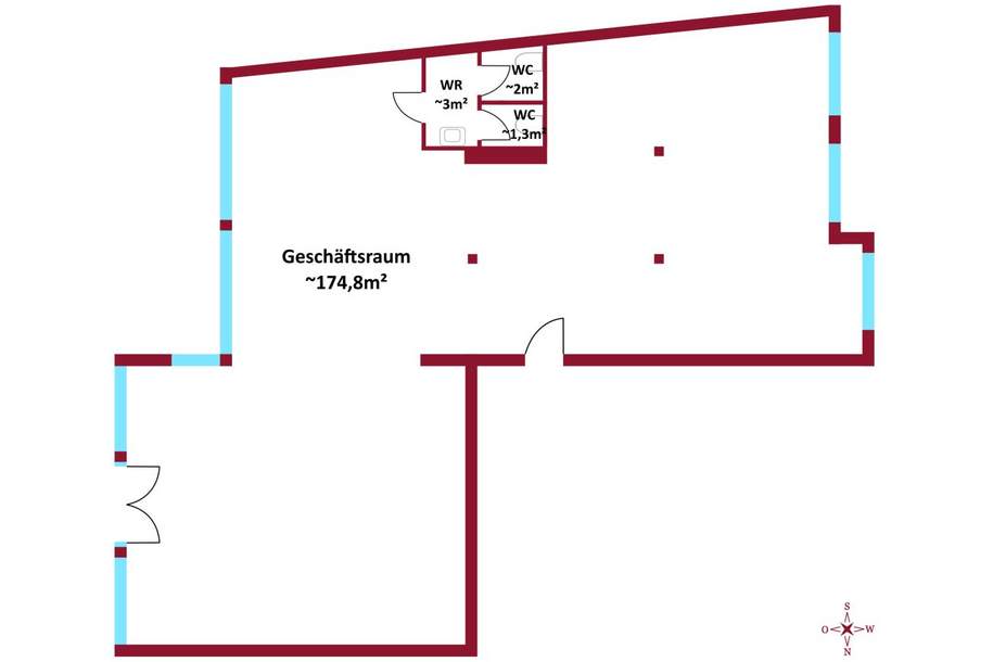 Großes Geschäftslokal in frequentierter Lage, Gewerbeobjekt-kauf, 549.000,€, 2340 Mödling