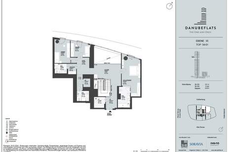 Attraktive Maisonette mit viel Platz für Individualität und Ausblick - DANUBEFLATS, Wohnung-kauf, 2.995.000,€, 1220 Wien 22., Donaustadt