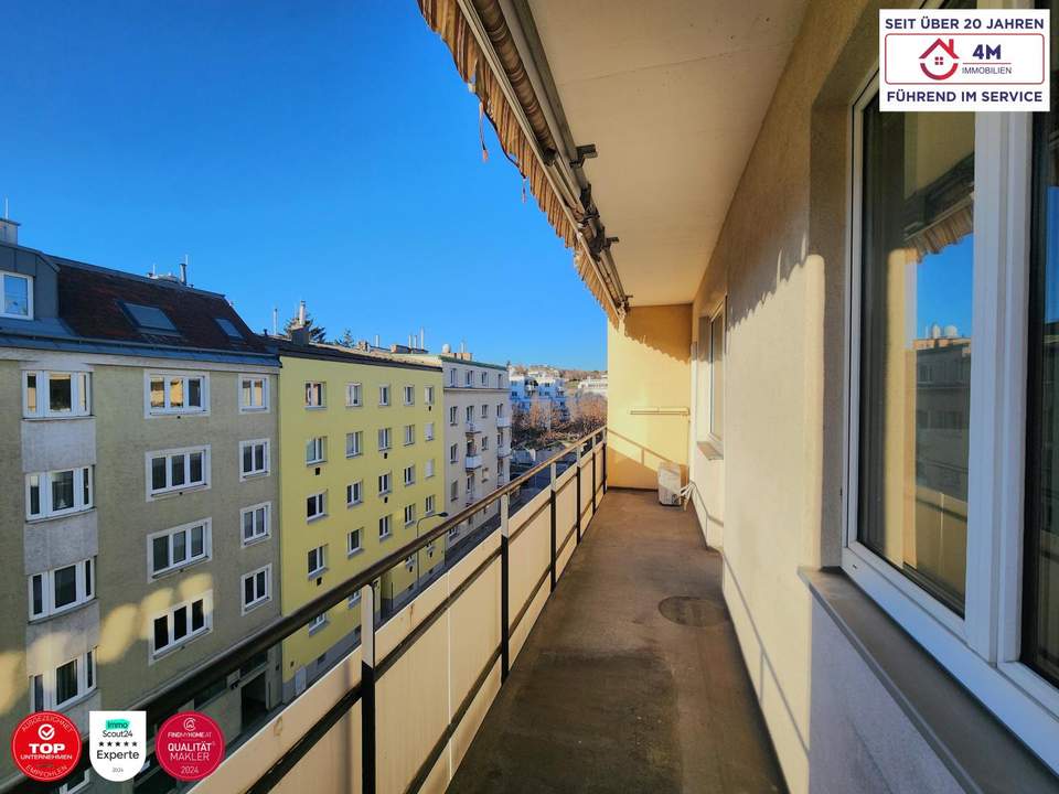 Sonnendurchflutete 3-Zimmer-Wohnung mit großer Loggia, Ost-West-Ausrichtung & guter Anbindung