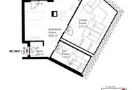 2-Zimmer-Dachgeschosswohnung mit Dachschräger, inkl. Komplettküche, Terrassen-Außerfläche und Kellerabteil - ALF52 Top1-45