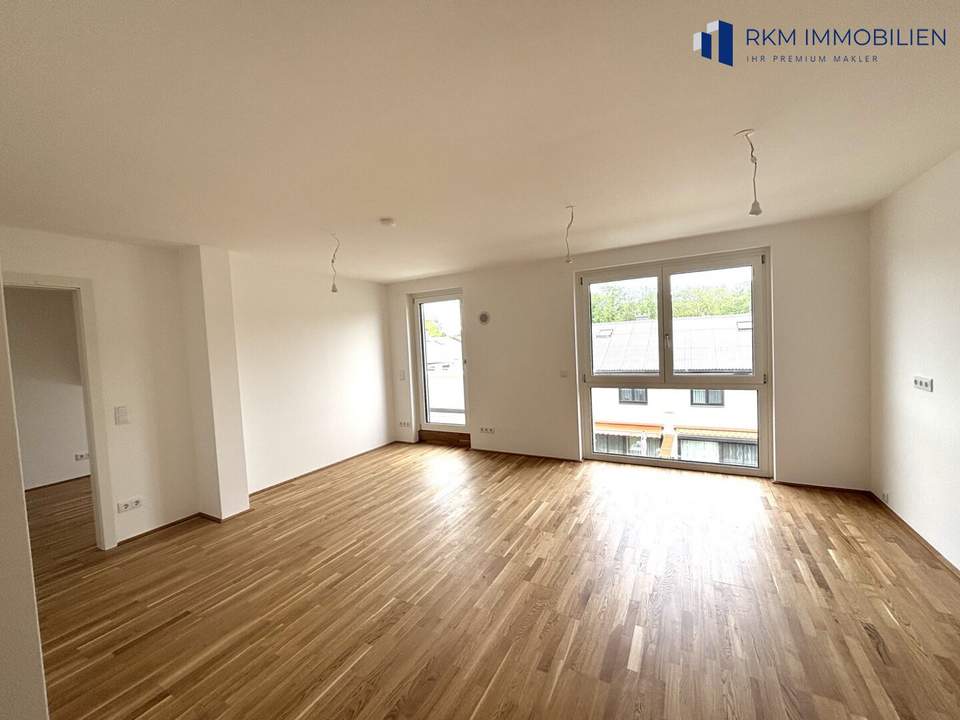 Neu errichtete 2 Zimmer Wohnung mit Balkon und Terrase, Garage in 1220 Wien mit klimaaktiv Bronze Zertifikat