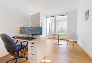 Innenhofseitiges Büro mit Terrasse und Garten beim Genochplatz