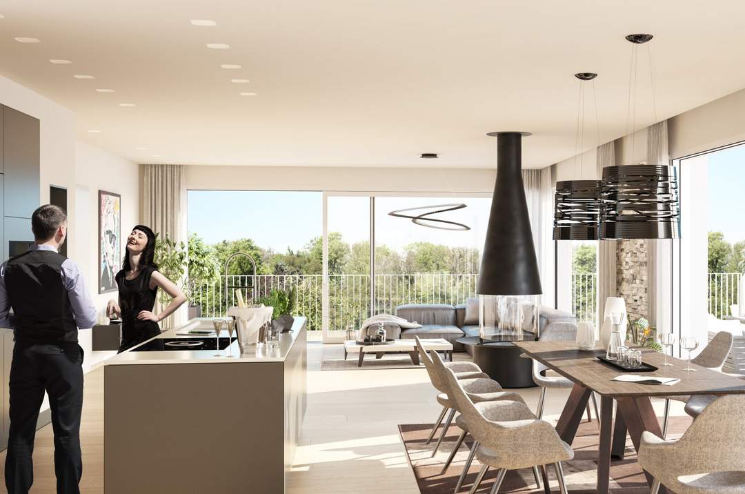 Lebenswert inmitten der Stadt: Penthouse mit 77m² Terrasse im Graumann-Park
