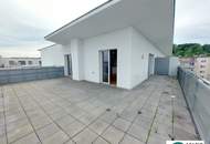 geräumige 4-Zimmer Dachgeschoßwohnung mit zwei großen Terrassen zum Wohlfühlen! Leben im Grünen, aber nahe der Stadt! Tiefgaragenplatz optional verfügbar!