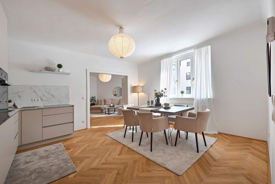 Elegante 3-Zimmer-Wohnung Ruheoase im Herzen Wiens – Hochwertiger Erstbezug mit Tischler-Designerküche