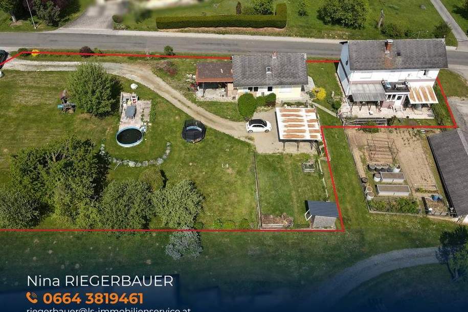 Zwei Wohnhäuser auf einem großzügigen Grundstück in ruhiger Lage!, Haus-kauf, 224.000,€, 8294 Hartberg-Fürstenfeld