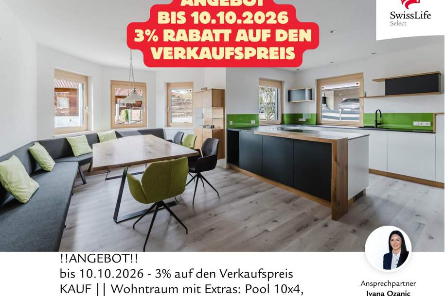 Wohntraum mit Extras: Pool 10x4, XXL-Terrasse mit Ausblick & Doppelgarage, Haus-kauf, 598.000,€, 4633 Grieskirchen