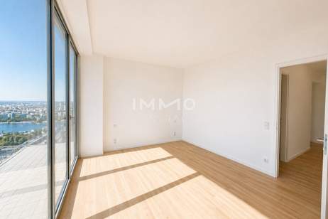 Wohnen auf Wolkenhöhe: DC2 37. Etage - 3 Zimmer neben der U1 Donauinsel, Wohnung-miete, 1.100,00,€, 1220 Wien 22., Donaustadt