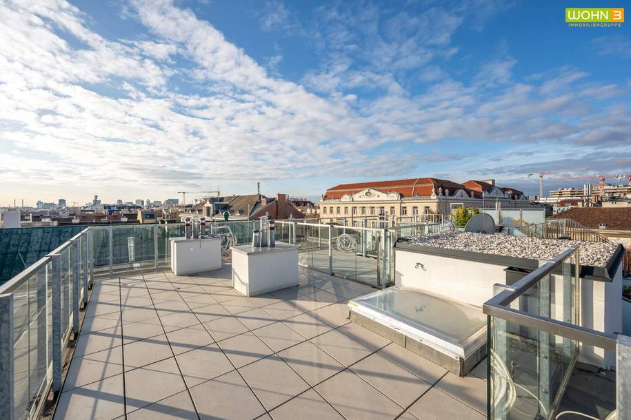 NEUER PREIS: Für Design-Poeten: exklusives Penthouse mit XL-Dachterrasse &amp; erstklassiger Architektur, Wohnung-kauf, 899.000,€, 1200 Wien 20., Brigittenau