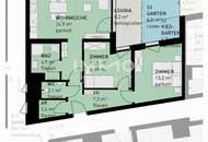 Traumhafte 3-Zi Wohnung mit Garten, Loggia, Tiefgarage &amp; U-Bahn Nähe in 1220 Wien!