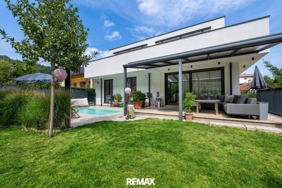WOHNEN WIE IM EIGENEN HAUS: Gartenwohnung mit Pool in Grünruhelage, Haus-kauf, 675.000,€, 8054 Graz(Stadt)