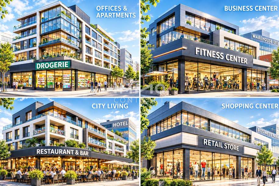 Verfügbare Gewerbe. Catering, Retail, Fitness,- ,Veranstaltungs- und Büroflächen sowie,Laborflächen,in optimale Lagen Wiens, Gewerbeobjekt-miete, 1210 Wien 21., Floridsdorf