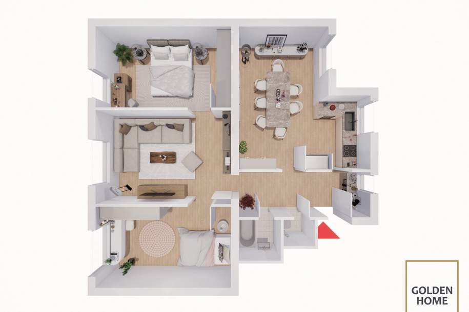 Gut angelegte Wohnung in ruhiger Lage - zum Renovieren, Wohnung-kauf, 550.000,€, 1020 Wien 2., Leopoldstadt
