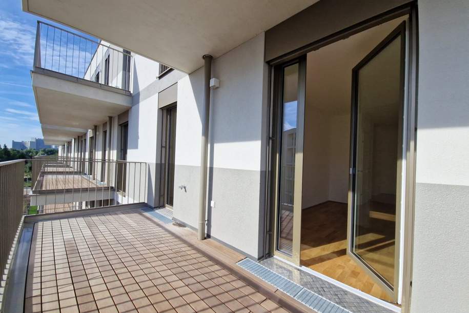 Erstbezug neben Alter Donau und U1 Kagran! Hochwertige 2-Zimmer-Wohnung mit Balkon, Wohnung-miete, 1.230,00,€, 1210 Wien 21., Floridsdorf