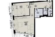 Lichtdurchflutete 2-Zimmer-Dachwohnung mit sonniger Loggia-ERSTBEZUG