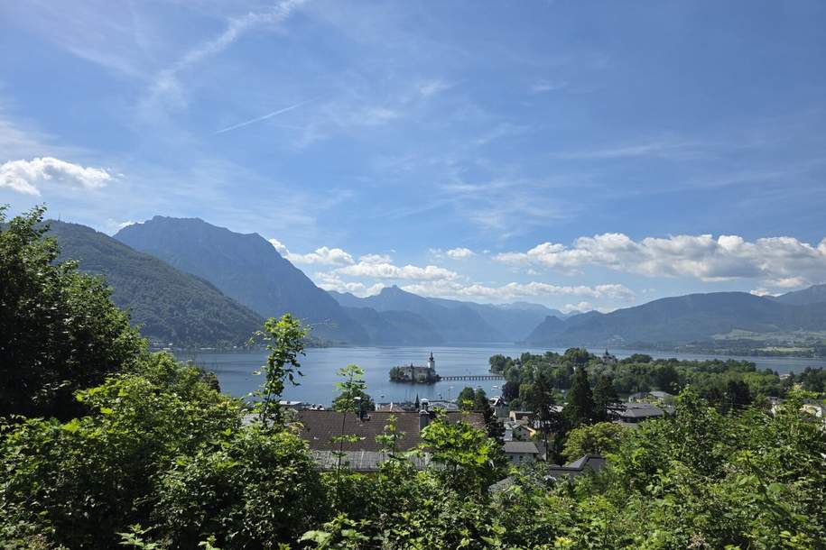 Gmunden: Absolute Rarität im Villenviertel! Unbebautes Grundstück mit etwas Seeblick in Bestlage!, Grund und Boden-kauf, 749.000,€, 4810 Gmunden