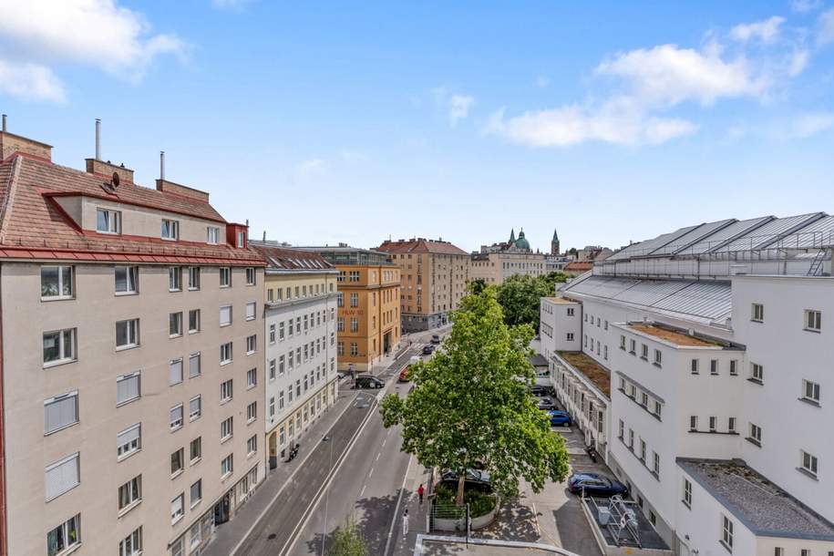 Zwei Zimmer, ein Himmel – Dachwohnung mit Sonnenplatz-Garantie! - Inklusive Klimaanlage, Wohnung-miete, 990,00,€, 1100 Wien 10., Favoriten