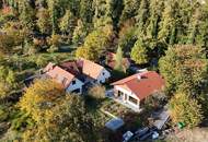 Große Liegenschaft mit 2 Häusern mit Ganztagssonne, Freiland und eigenem Wald in Ruhe-, wie Aussichtslage