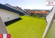 4-Zimmer-Dachgeschosswohnung (Bj. 2017) mit 17 m² Dachterrasse, 8 m² Balkon & Schneebergblick