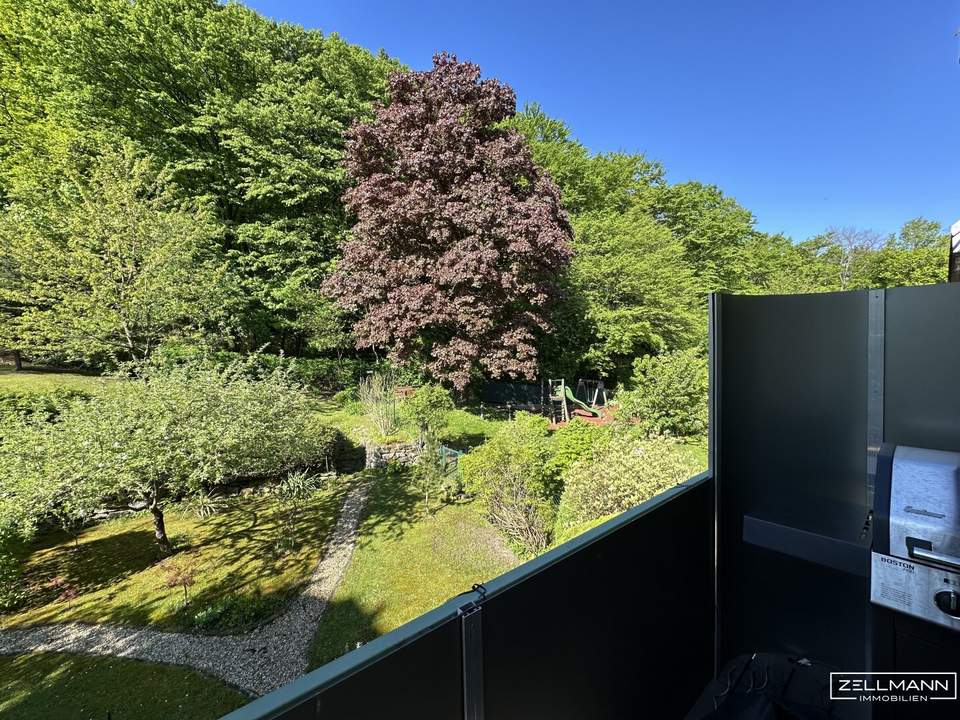 Idylle am Wienerwald – Stilvolle Wohnung mit Ost- & Westterrassen | ZELLMANN IMMOBILIEN