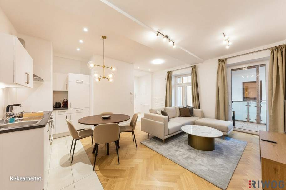 Sanierte ALTBAU-BALKONWOHNUNG in RUHELAGE | SÜDSEITIG &amp; HELL | Ca. 2 Min. zur U4 SCHÖNBRUNN | Ca. 15 Min. in den 1. Bezirk, Wohnung-kauf, 370.000,€, 1150 Wien 15., Rudolfsheim-Fünfhaus