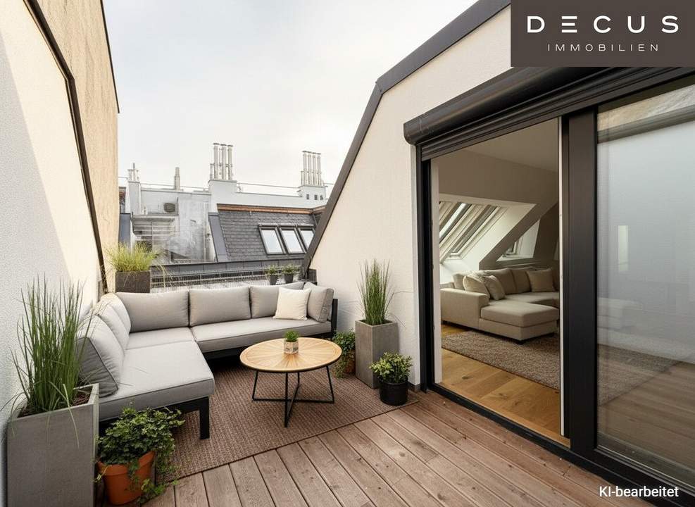 3 ZIMMER DACHGESCHOSSWOHNUNG | MIT RUHIGE TERRASSE | IM HERZEN VON LEOPOLDSTADT