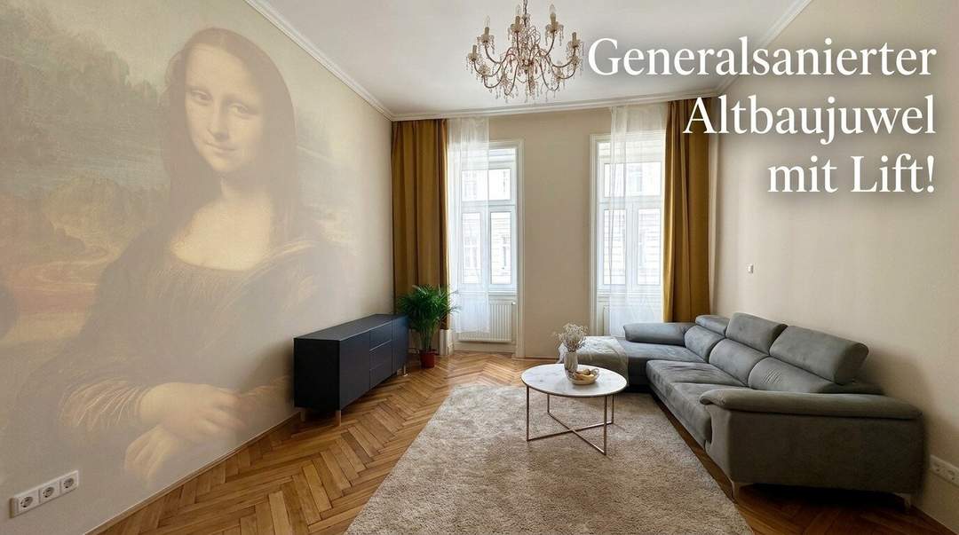 Sanierte und möblierte 2-Zimmer-Eigentumswohnung im sanierten Altbau mit Lift und Fernwärmeanschluss!