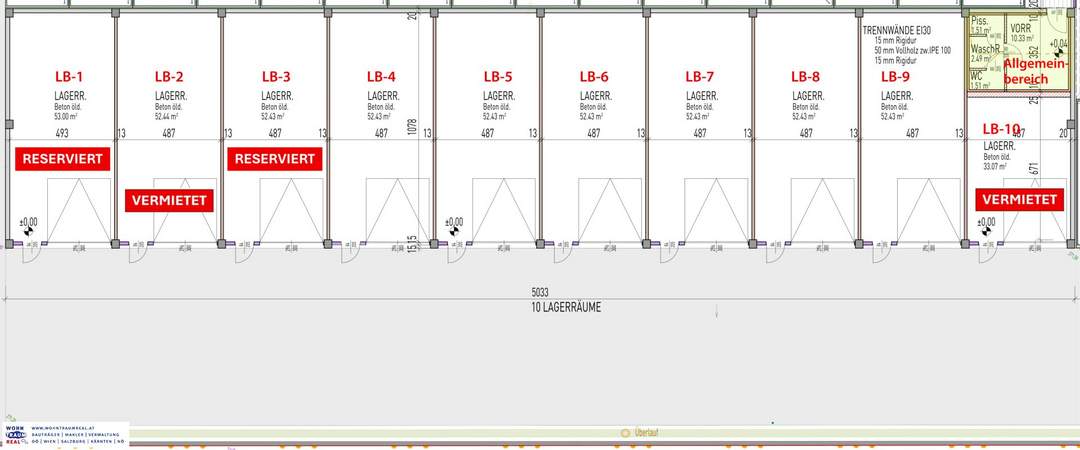 neue lagerboxen mit ca.52 m² 6 NOCH FREI