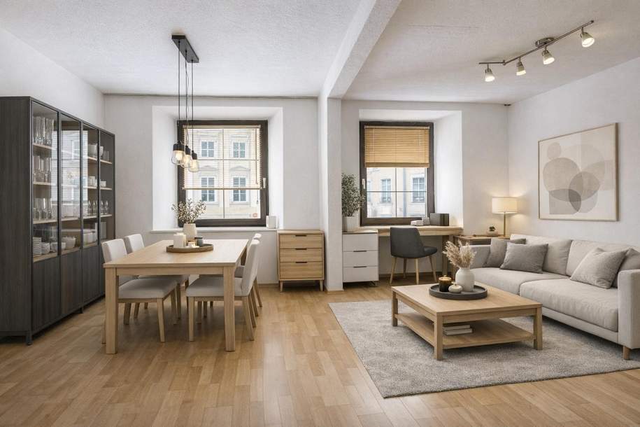 Zentral und geräumig - 3-Zimmerwohnung am Marktplatz Lambach, Wohnung-kauf, 162.000,€, 4650 Wels-Land