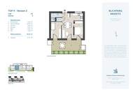 2-Zimmer-Terrassenwohnung im EG: ca. 44,93 m² WNF, ca. 27,77 m² Terrasse