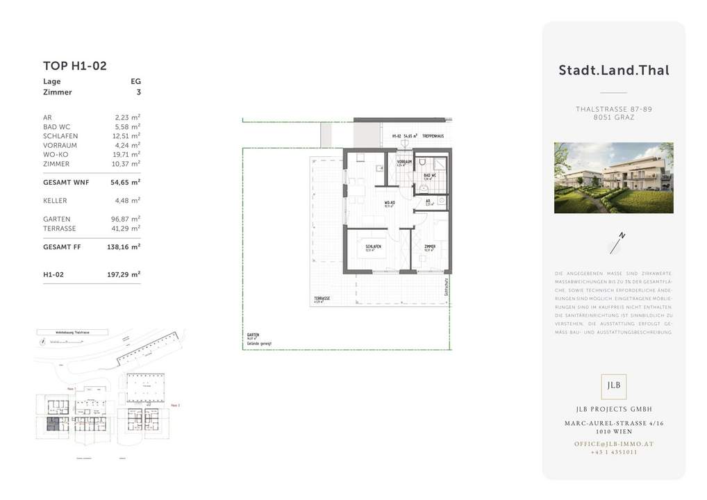 ERSTBEZUG: 3 Zimmer + 138 m² Garten/Terrasse | Graz-Gösting
