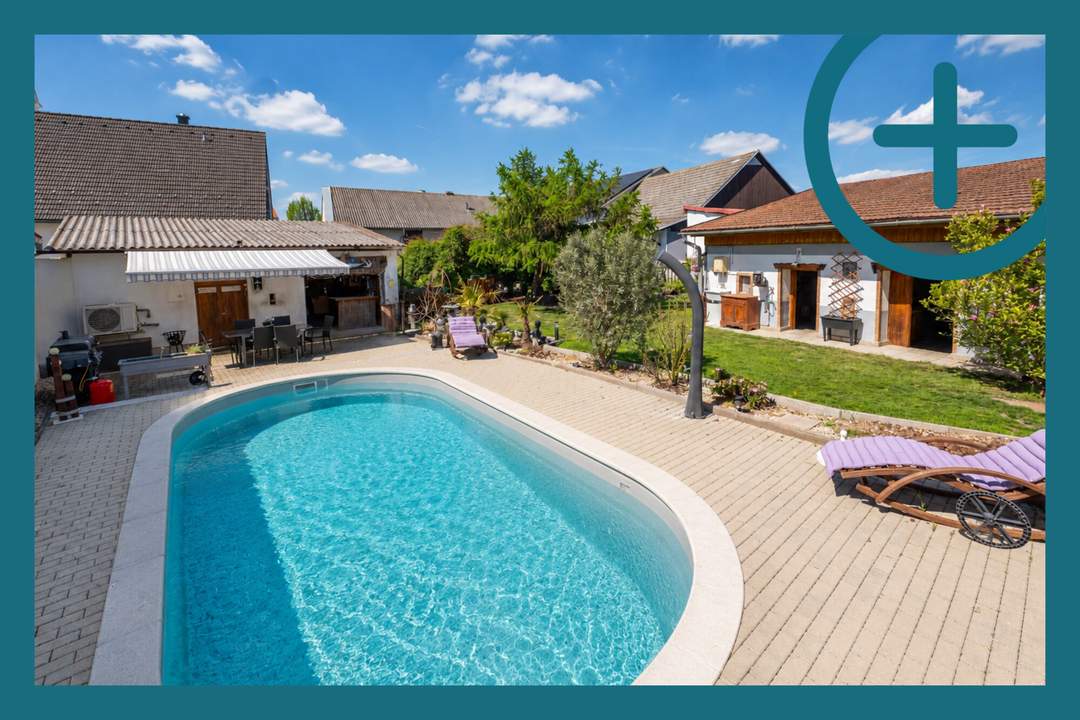 Natur, viel Platz &amp; Privatsphäre: Einfamilienhaus mit Swimmingpool!