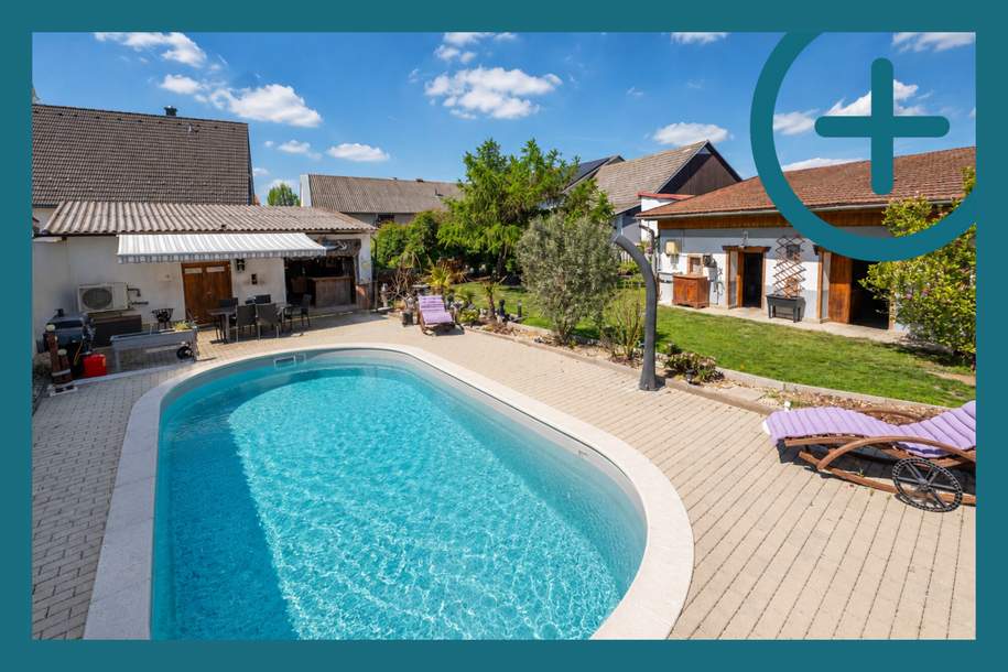 Natur, viel Platz &amp; Privatsphäre: Einfamilienhaus mit Swimmingpool!, Haus-kauf, 325.000,€, 7321 Oberpullendorf