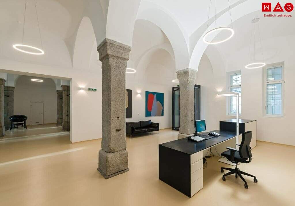 548 m² neuwertige, voll ausgestattete XXL-Büro-/Geschäftsfläche in den Dragoner Höfen Wels mit weitreichendem Mitgestaltungsfreiraum!